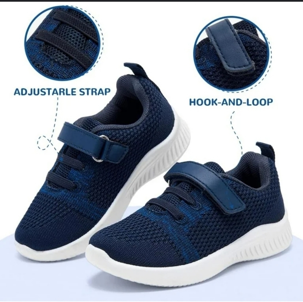 Weestep Kids Navy Blue Lightweight Knit Comfort Running Sneaker Shoes Size 10